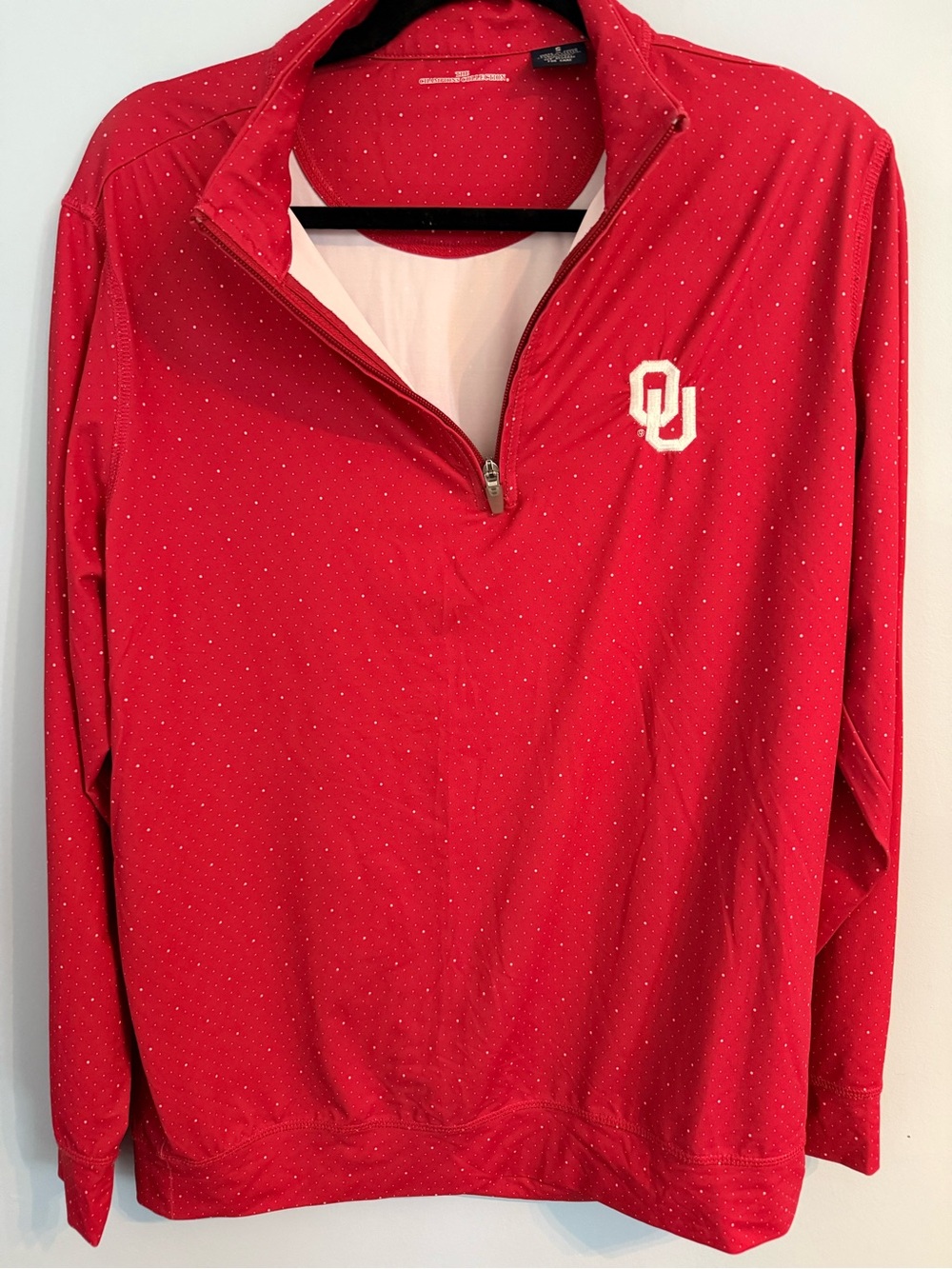 Oklahoma Sooners OU NCAA Red Champions Quarter-Zip Pullover Sz S